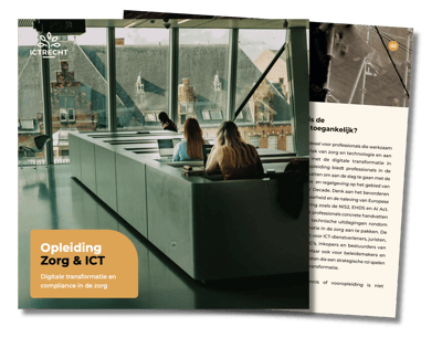 Voorkant zorg en ict brochure